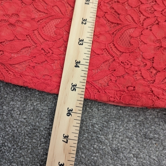 J. Crew coral floral cotton lace dress women's size 12 - Picture 7 of 13